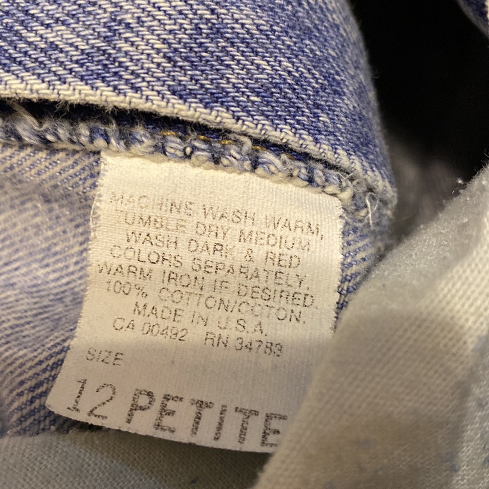 LEE Vintage hi rise acid washed tapered leg jeans size 12 P - Picture 3 of 7